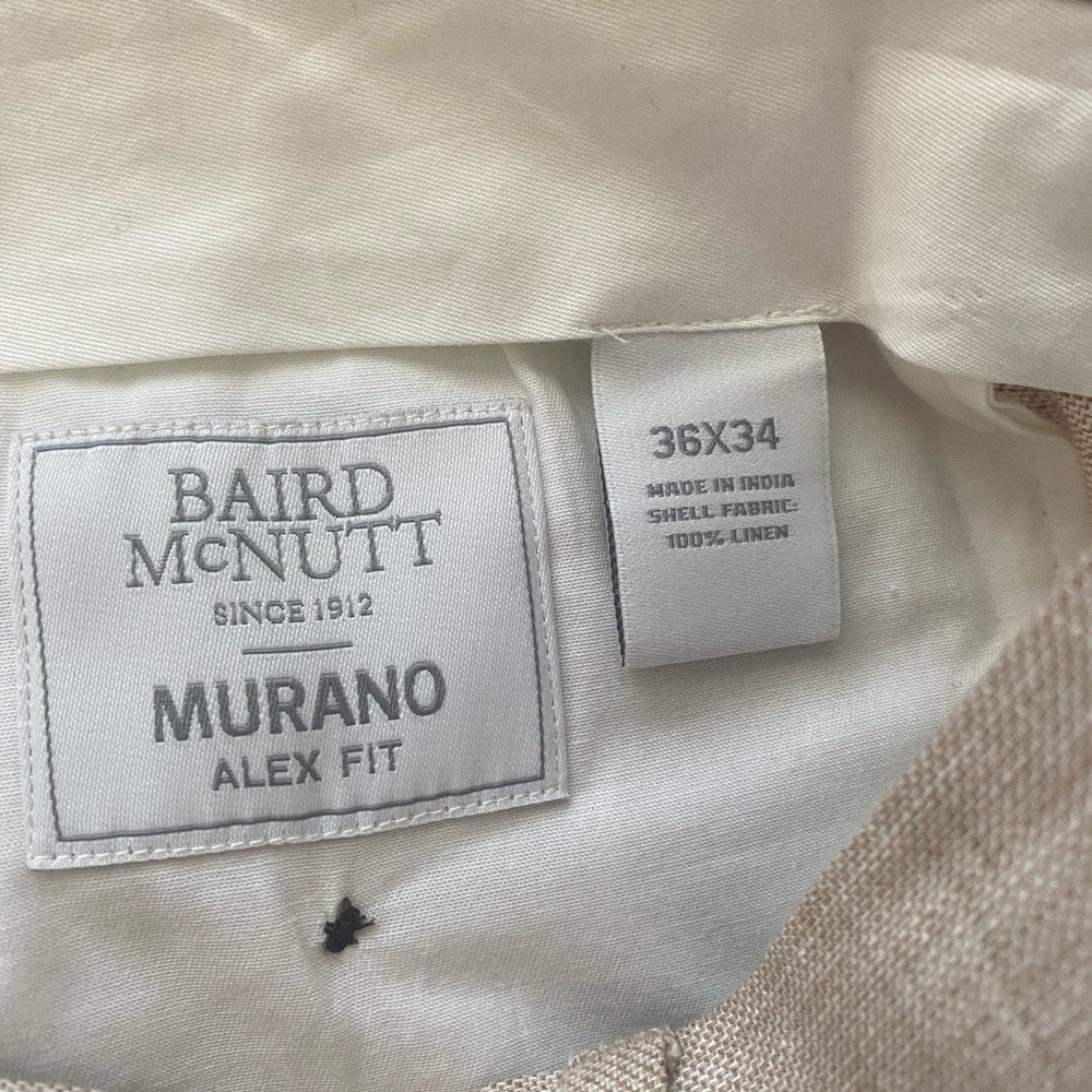 Baird McNutt Murano Beige Linen Pants - Picture 3 of 9